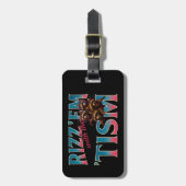 Rizz Em With The Tism Meme 自閉症 楽しい アライグマ ラゲッジタグ (正面縦)
