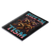 Rizz Em With The Tism Meme Autism Funny Racoon ノートブック (左側)