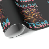 Rizz Em With The Tism Meme Autism Funny Racoon ラッピングペーパー (ロールコーナー)