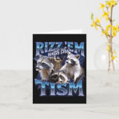 Rizz Em With The Tism Racoon For Men, Women, And K カード (黄色い花)