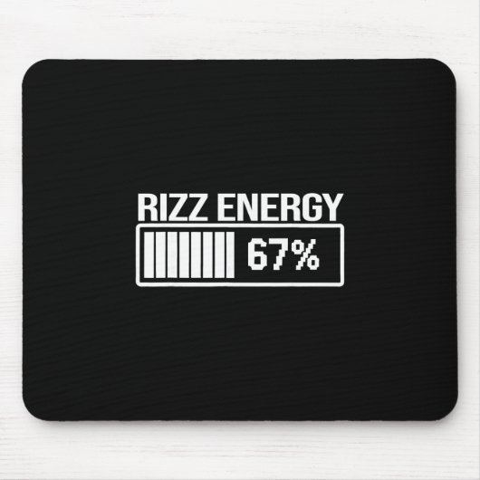Rizz Energy At 67 冗談でしょ Gen Alpha流行りの面白いミーム マウスパッド (正面)
