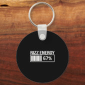 Rizz Energy At 67 Funny Six Seven Gen Alpha Meme キーホルダー (正面)