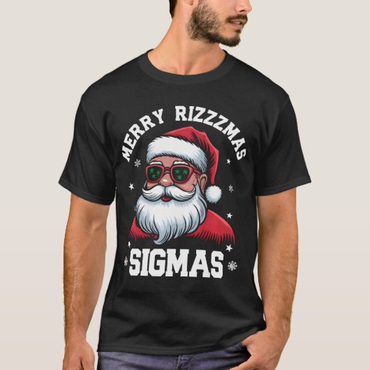 Rizz Mas メリー Sigmas Gen Alpha中学校 Tシャツ (正面)