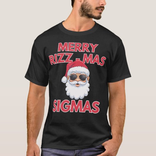 Rizz Mas Sigmasメリー – ジェネラルアルファミドルスクールChr Tシャツ (正面)