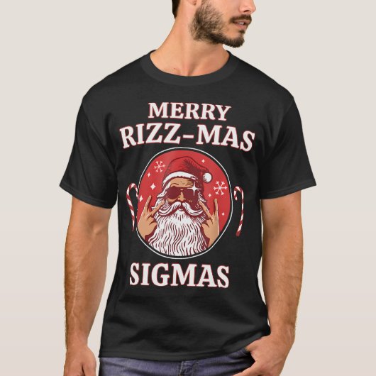 Rizz Mas Sigmas -メリー Gen Alpha Middle School Tシャツ (正面)