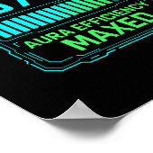 Rizz Output 67% Aura Efficiency Maxed Tech Gamer S ポスター (角)