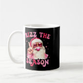 Rizz The Season Santa Pink Bubble Gum Rizzmas Chri コーヒーマグカップ (左)