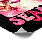 Rizz The Season Santa Pink Bubble Gum Rizzmas Chri ポスター (角)