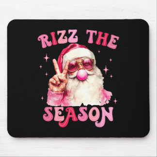 Rizz The Season Santa Pink Bubble Gum Rizzmas Chri マウスパッド