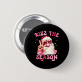 Rizz The Season Santa Pink Bubble Gum Rizzmas Chri 缶バッジ (正面&裏面)