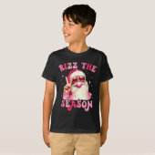 Rizz The Season Santa Pink Bubble Gum Rizzmas Chri Tシャツ (正面フル)