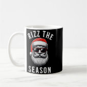 Rizz The Season Silly Christmas Funny Santa Men Te コーヒーマグカップ (左)