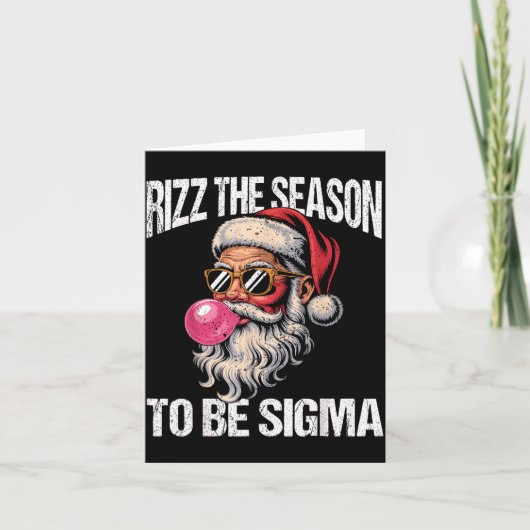 Rizz The Season To Be Sigma Santa Christmas Gen Al カード (正面)