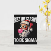 Rizz The Season To Be Sigma Santa Christmas Gen Al カード (黄色い花)