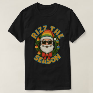 Rizz The Season Trendy Christmas Gay Rainbow Santa Tシャツ