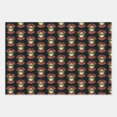 Rizz The Season Trendy Christmas Santa ラッピングペーパーシート (正面)