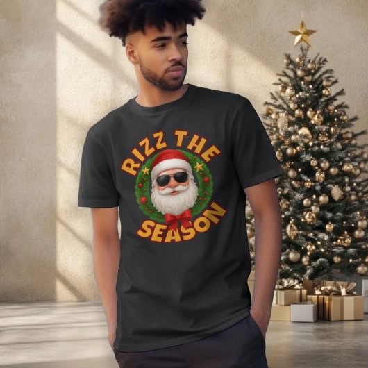 Rizz The Season Trendy Christmas Santa Tシャツ