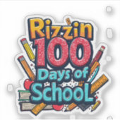 Rizzin 100日のGen Alpha おもしろい シール (正面)