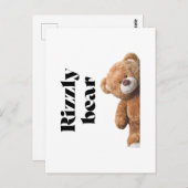 Rizzly cute teddy bear design funny quote ポストカード (正面/裏面)