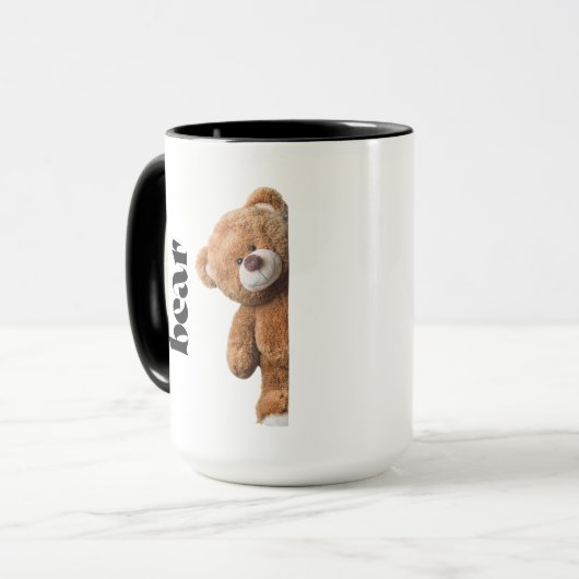 Rizzly cute teddy bear design funny quote マグカップ (正面左)