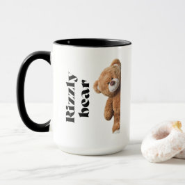 Rizzly cute teddy bear design funny quote マグカップ