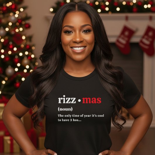 Rizzmasの定義 楽しいクリスマス ブラック tシャツ