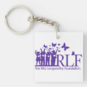 RLFのロゴの正方形(両面の) Keychain キーホルダー
