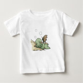 R'lyehの彼の家で死んだCthulhuは夢を見ることを待っています ベビーTシャツ (正面)