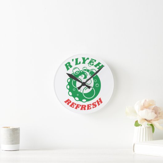 R'lyehランドリー洗剤インスマウスロヴェクラフト ラウンド壁時計 (ホーム)