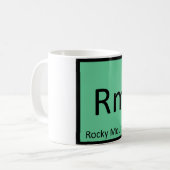 Rm - ロッキー山脈の遊脚馬 化学元素 コーヒーマグカップ (正面左)