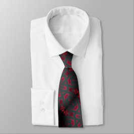 rmdesignflo55 tie -BLACK- RED -CUTE Neck Tie ネクタイ