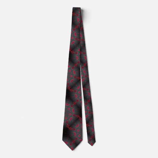 rmdesignflo55 tie -BLACK- RED -CUTE Neck Tie ネクタイ (正面)