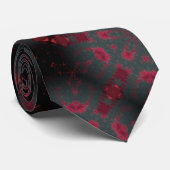 rmdesignflo55 tie -BLACK- RED -CUTE Neck Tie ネクタイ (ロール)