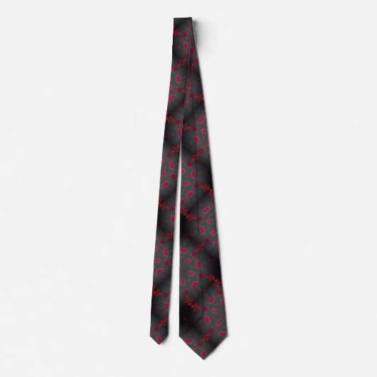 rmdesignflo55 tie -BLACK- RED -CUTE Neck Tie ネクタイ (裏面)