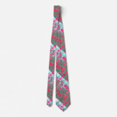 rmdesignflo55 tie GREEN WHITE RED CUTE Neck Tie ネクタイ (裏面)