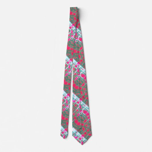 rmdesignflo55 tie GREEN WHITE RED CUTE Neck Tie ネクタイ (裏面)