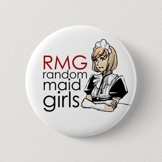 RMGの任意女中の女の子 缶バッジ (正面)