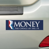 RMoney Romneyのパロディのバンパーステッカー バンパーステッカー (車上)