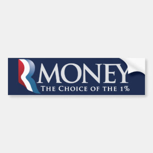 RMoney Romneyのパロディのバンパーステッカー バンパーステッカー