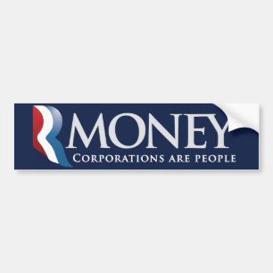 RMoney Romneyのパロディのバンパーステッカー バンパーステッカー