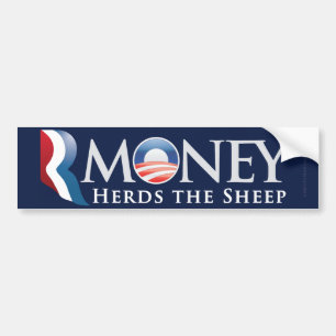 RMoney Romneyオバマのバンパーステッカー バンパーステッカー