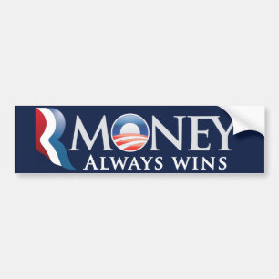 RMoney Romneyオバマのバンパーステッカー バンパーステッカー