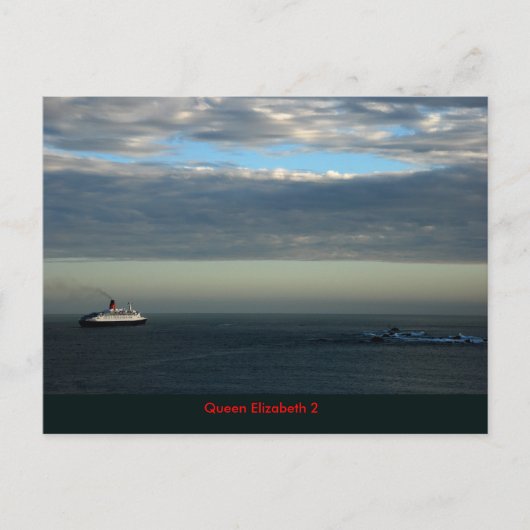 RMSのエリザベス女王2 ポストカード (正面)