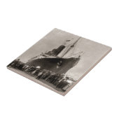 RMSのルシタニアはニューヨークシティ1907年着きます タイル (側面)