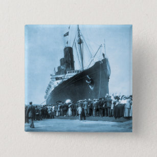 RMSのルシタニア、13 Septemeber 1907年の未婚の旅行 缶バッジ