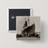 RMSのルシタニア、13 Septemeber 1907年の未婚の旅行 缶バッジ (正面&裏面)