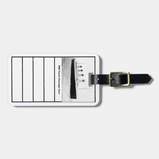 RMSの巨大な乗客はさみ金 ラゲッジタグ (正面横)