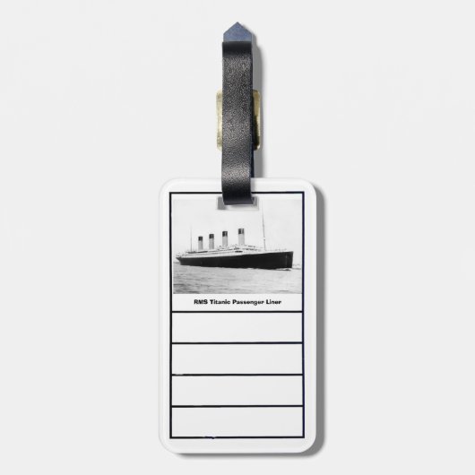 RMSの巨大な乗客はさみ金 ラゲッジタグ (裏面縦)