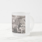 RMSの旅客船、メリーのグリルのヴィンテージ女王 フロストグラスマグカップ (正面右)