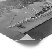 RMSクイーンメアリーがニューヨーク港に到着 ポスター (角)